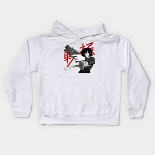 Japanese Vaporwave Samurai Girl Kids Hoodie